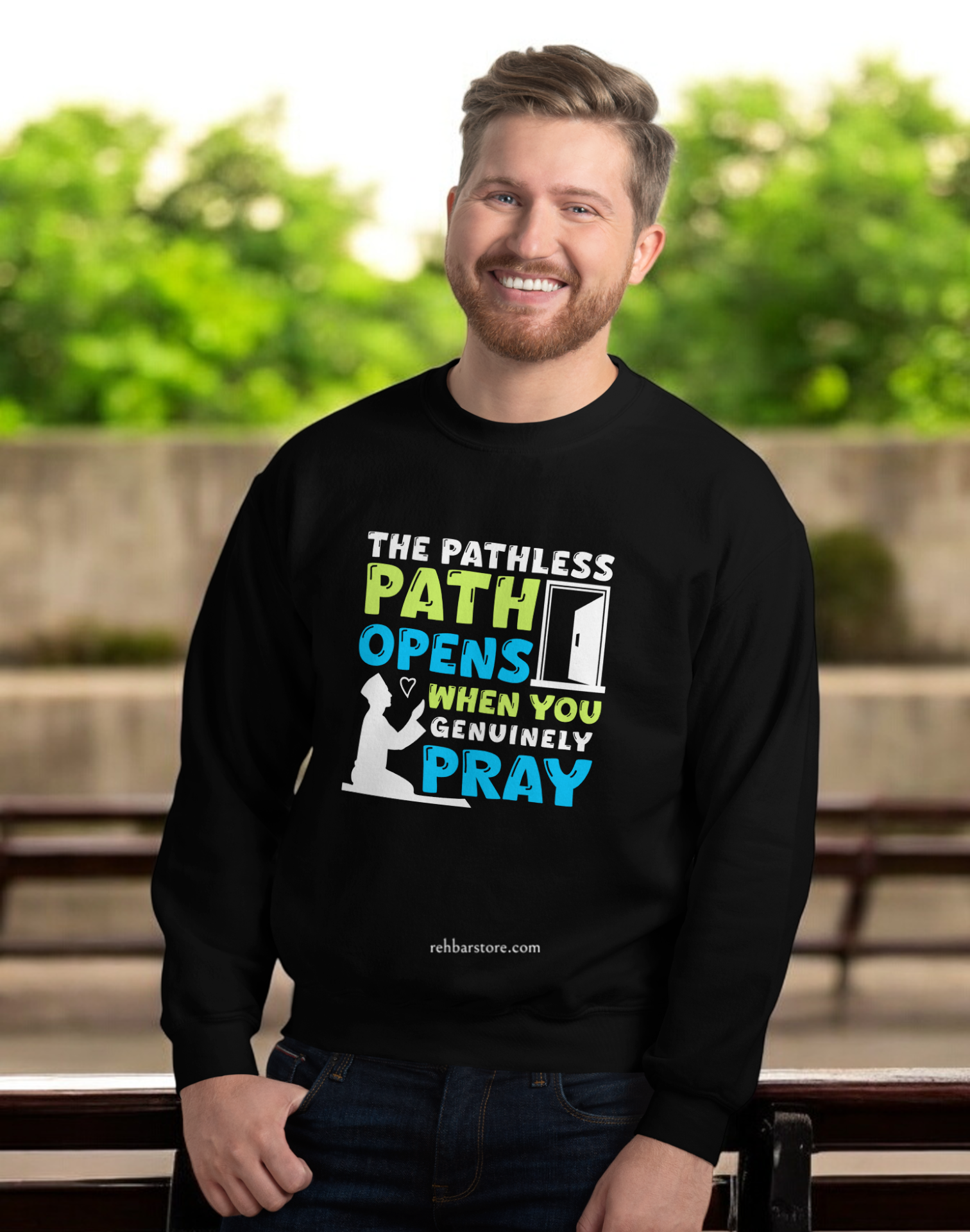 Pathless Path Opens Round Neck Sweatshirts