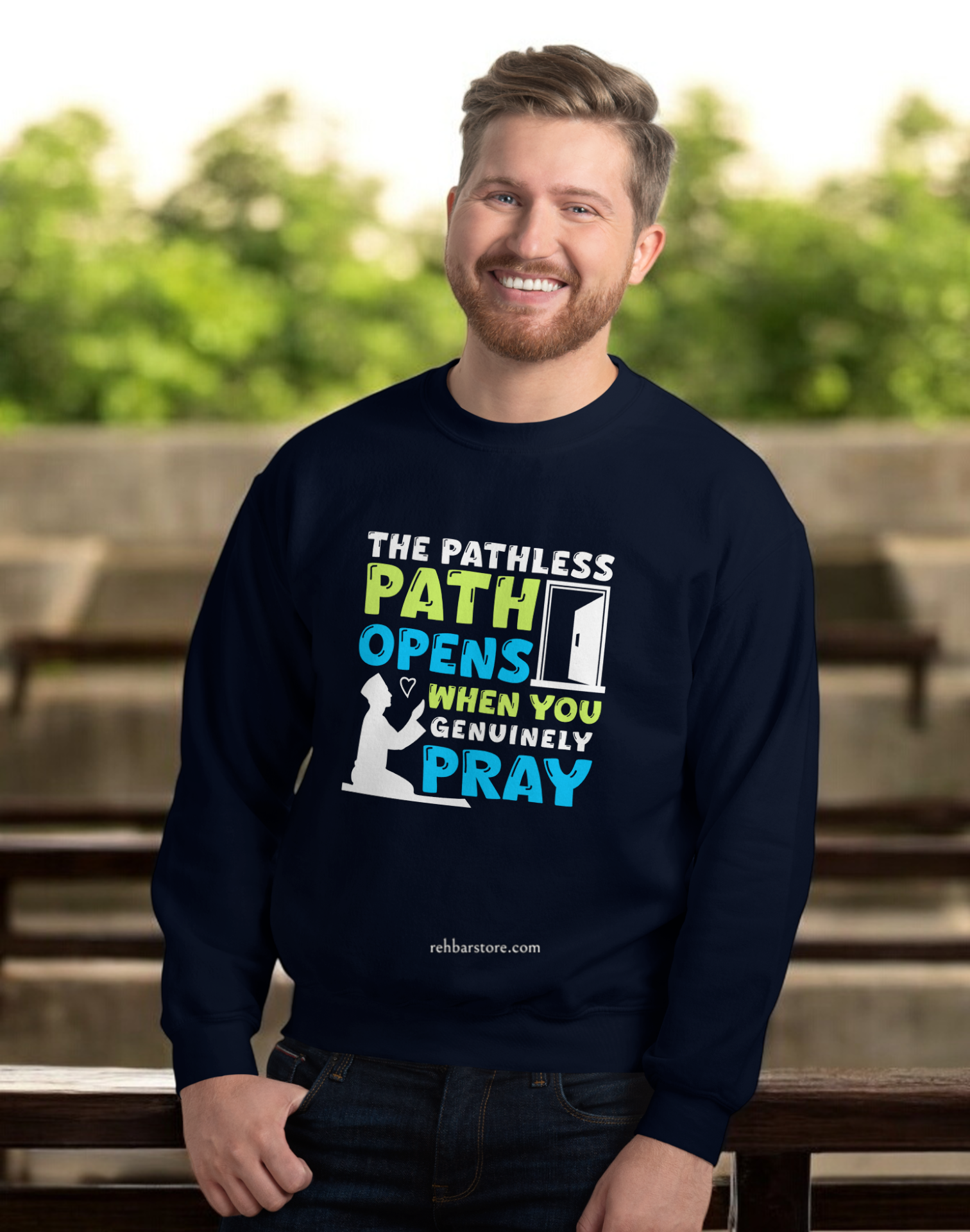 Pathless Path Opens Round Neck Sweatshirts
